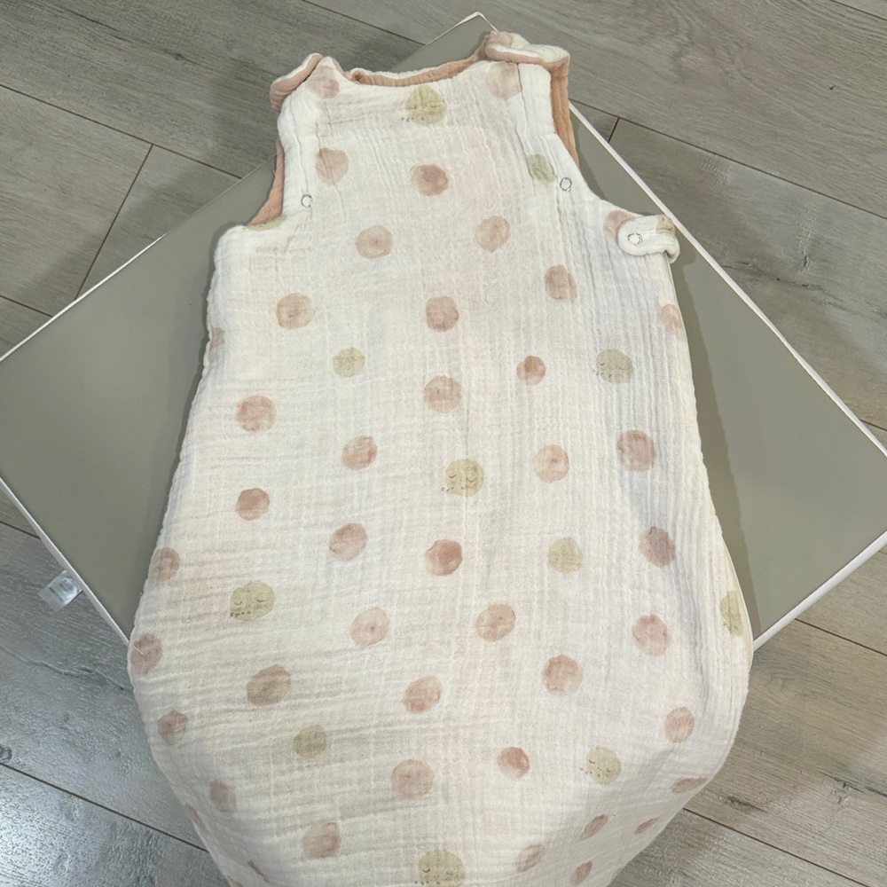 PEHR Polka Dot Kids sleepsack- Cream and Tan